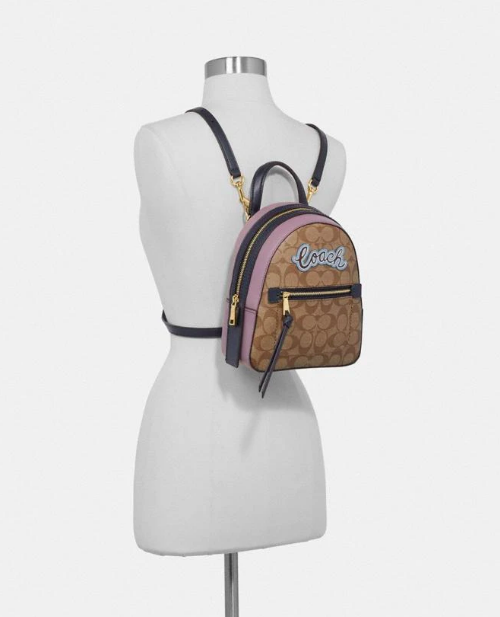 andi backpack in signature canvas