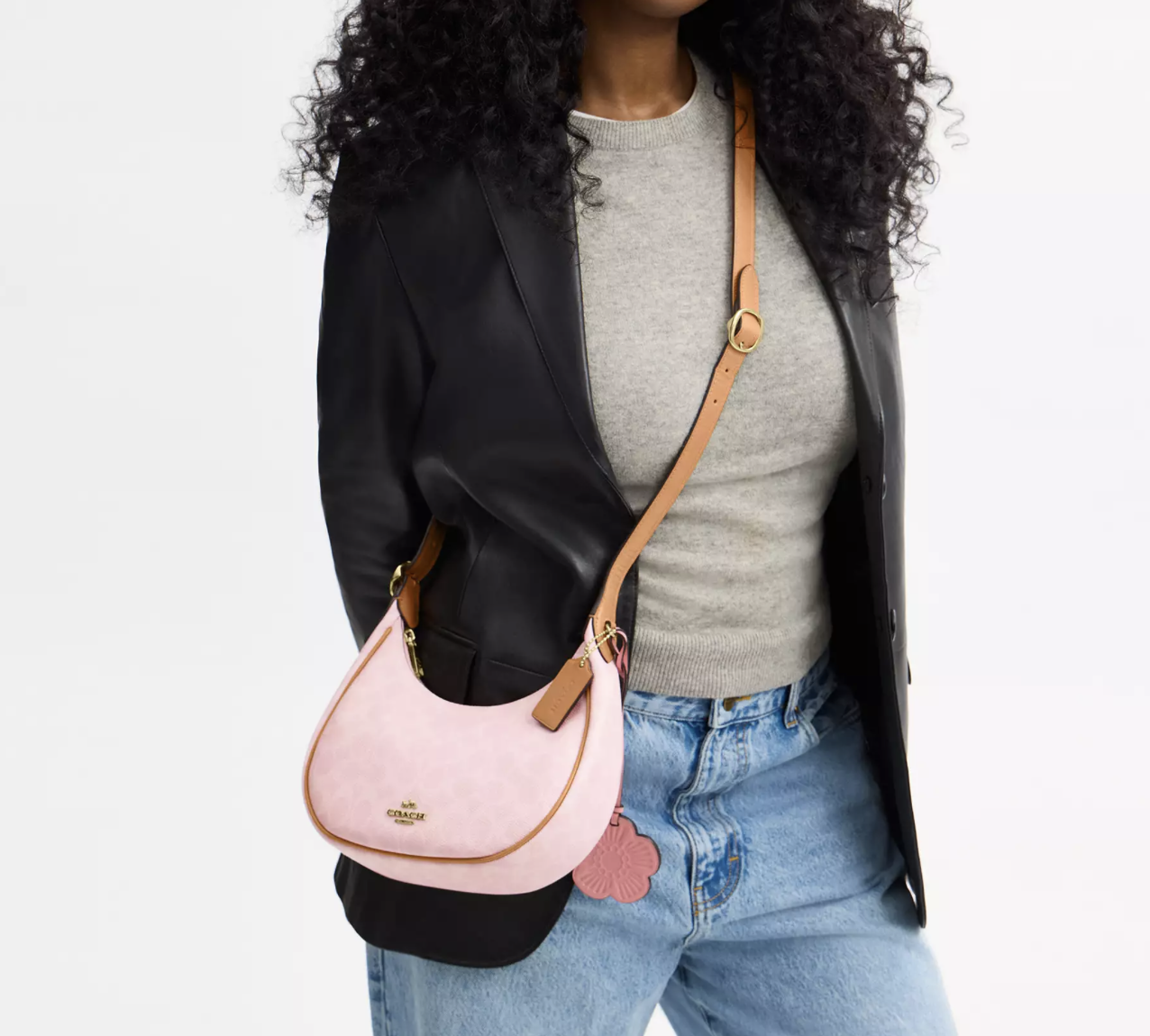 Coach Emily Shoulder Bag In Signature Canvas With Charms CDW86 