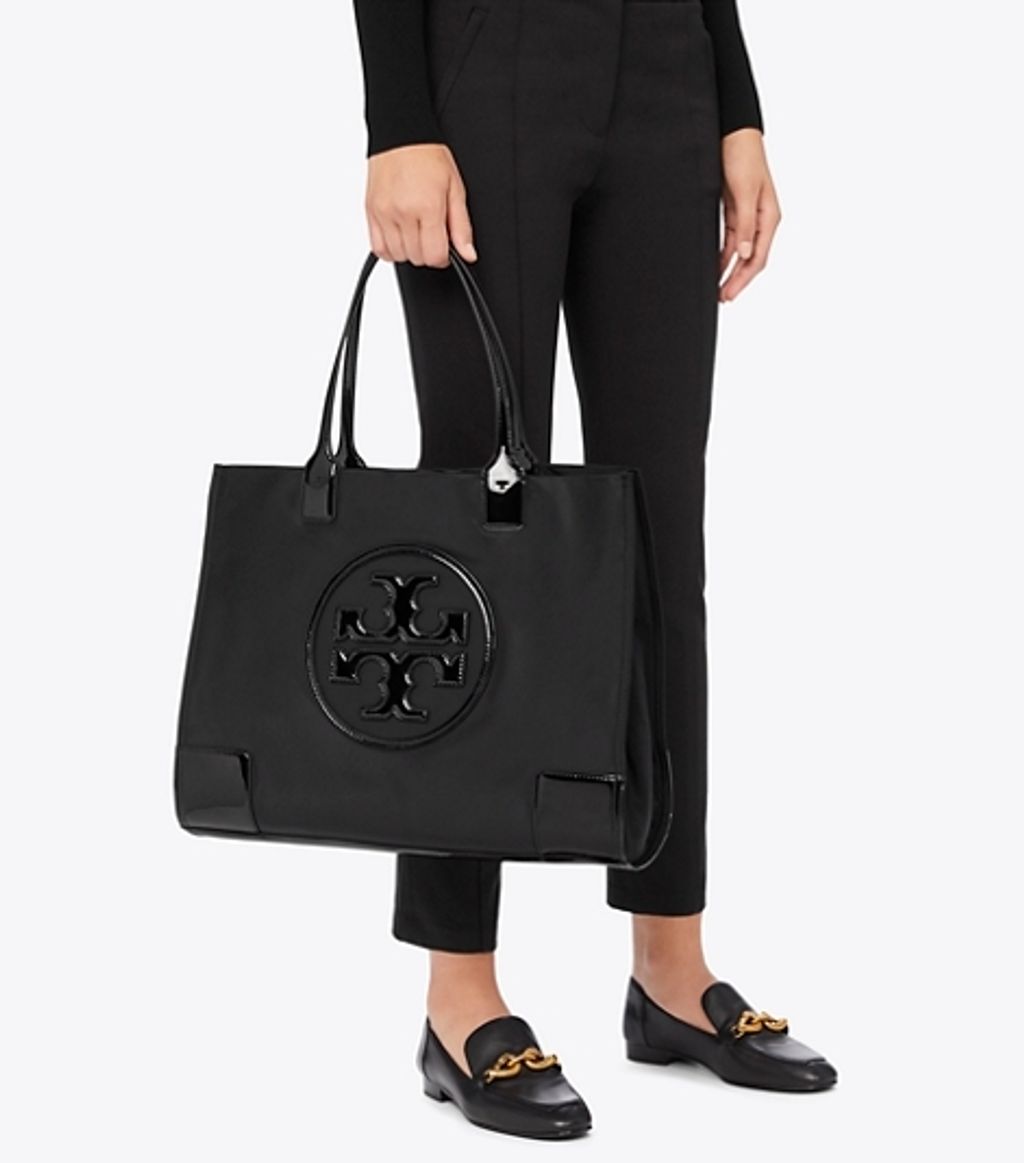 Tory Burch Ella Patent Tote Black