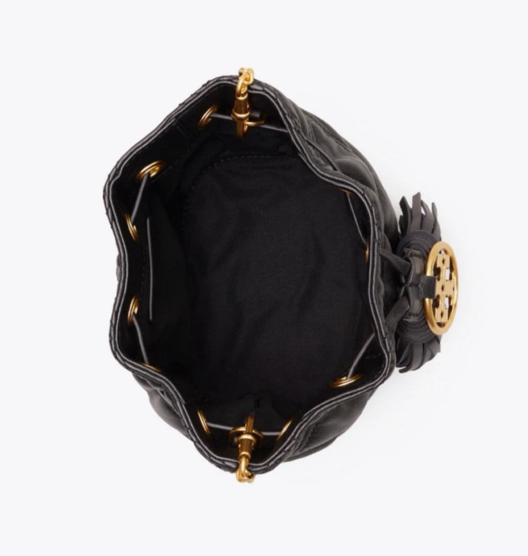 chelsea quilted drawstring bolsa