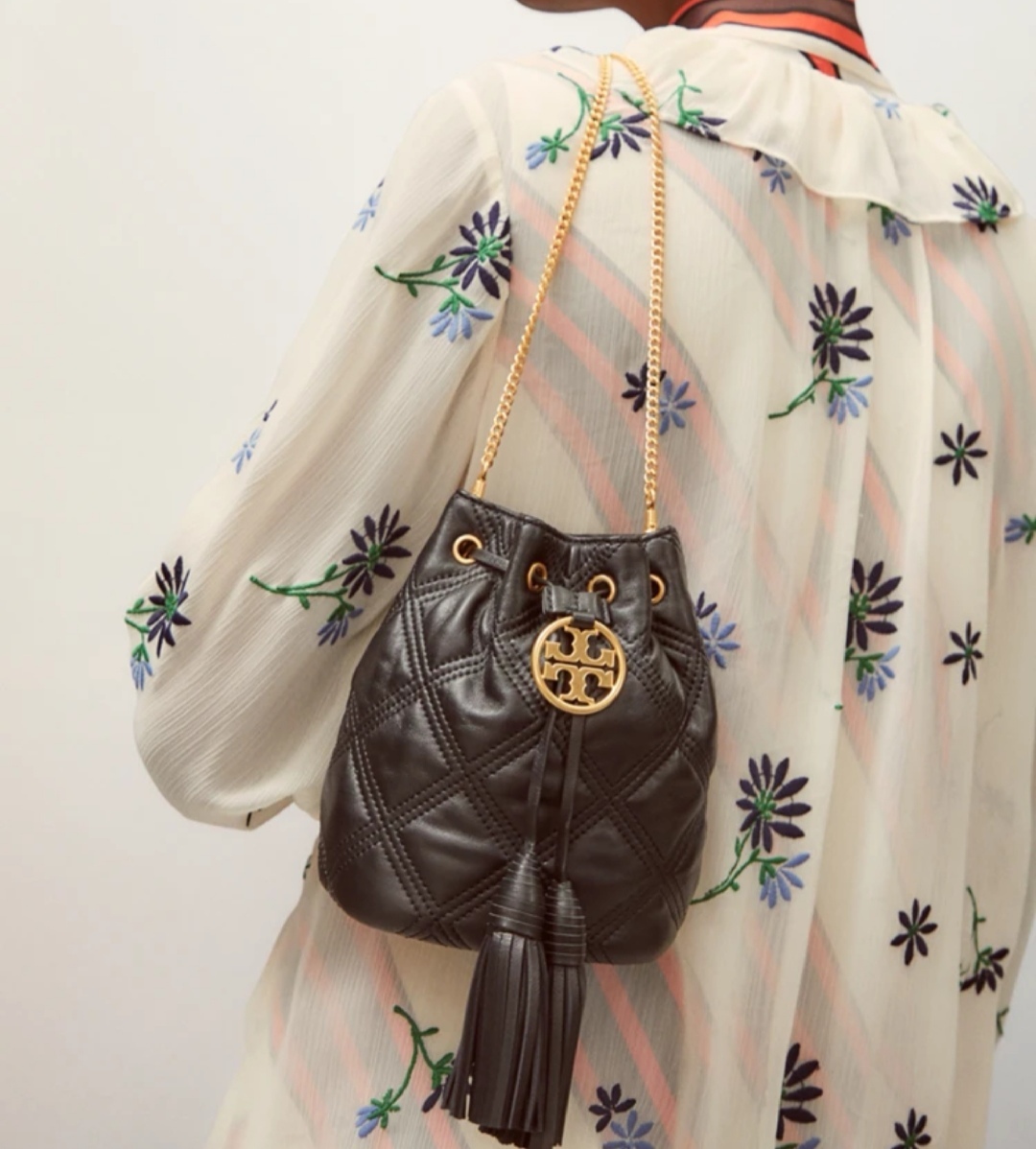 tory burch drawstring bucket bag