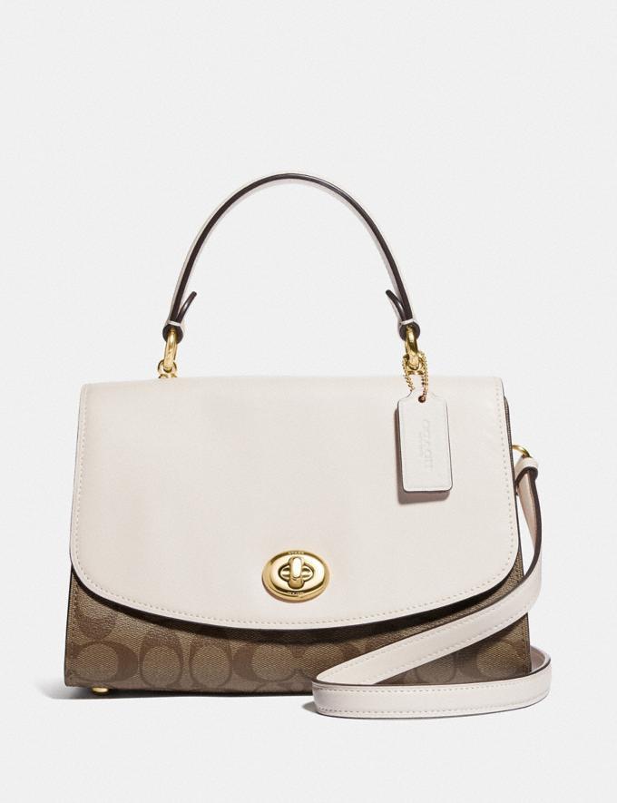 Coach Tilly Top Handle Satchel With Signature Canvas F76620 Luxe Paradise