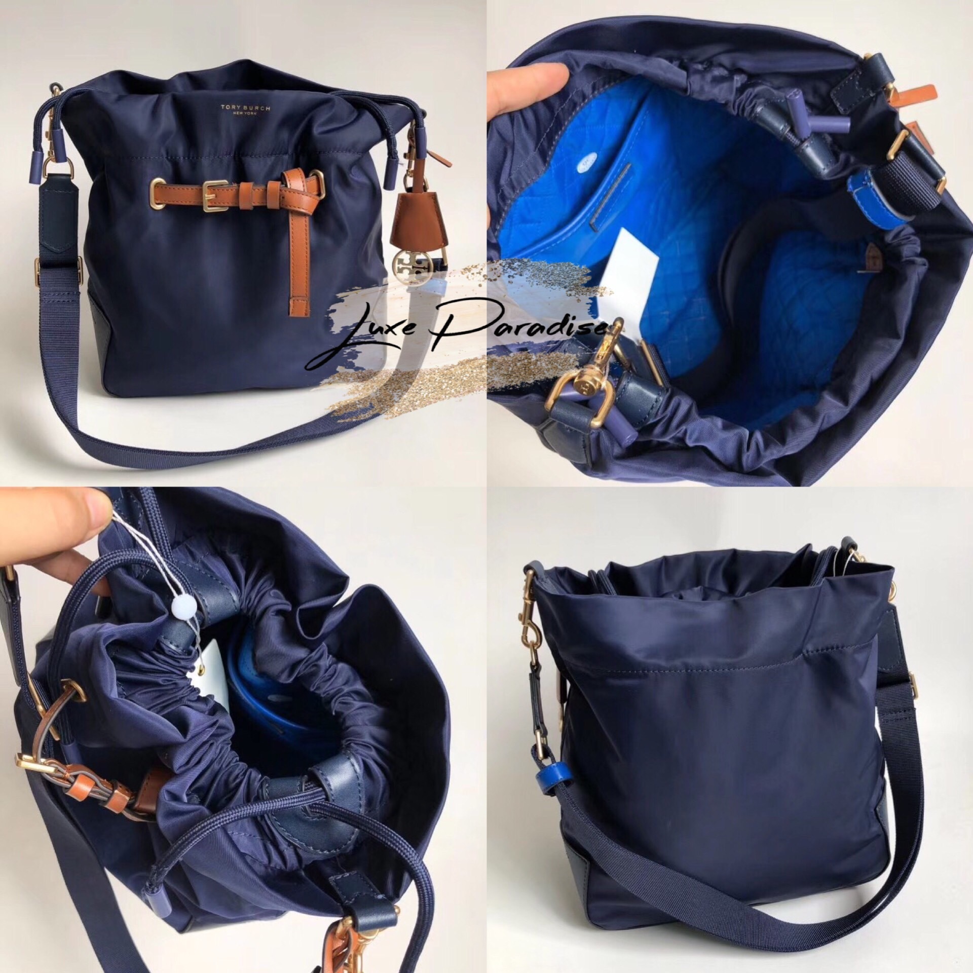 tory burch drawstring bucket bag
