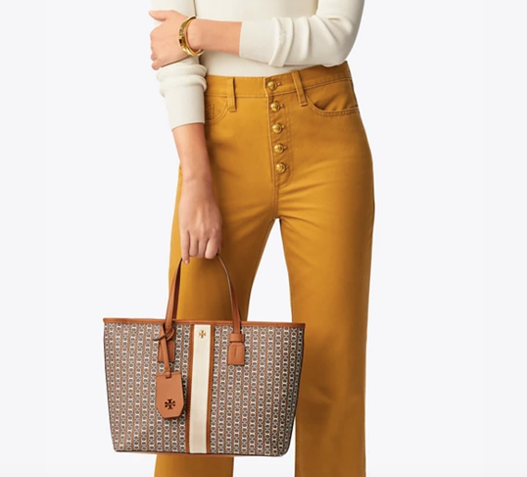 Tory Burch Gemini Link Canvas Small Tote – Luxe Paradise