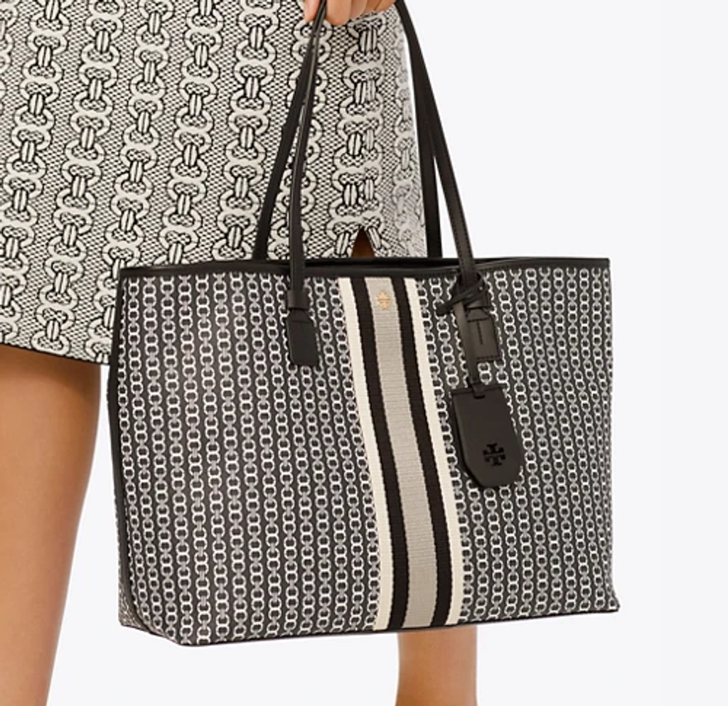 Tory Burch Gemini Link Canvas Tote – Luxe Paradise