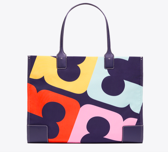tory burch printed tote bag