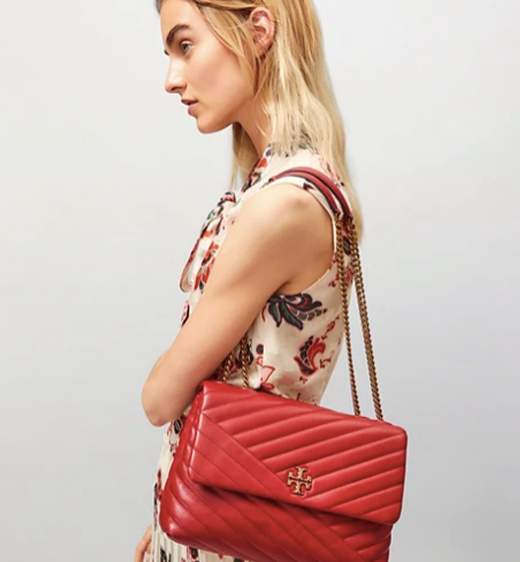 Kira Chevron Convertible Shoulder Bag: Women's Designer Shoulder