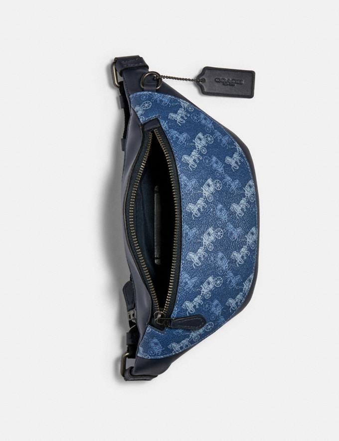 coach warren mini belt bag with horse and carriage