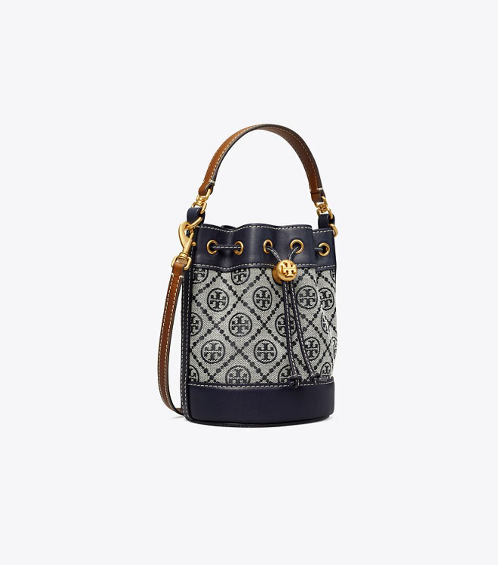 Tory Burch T Monogram Jacquard Mini Bucket Bag – Luxe Paradise