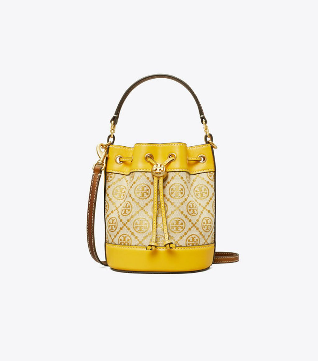 Tory Burch T Monogram Jacquard Mini Bucket Bag – Luxe Paradise