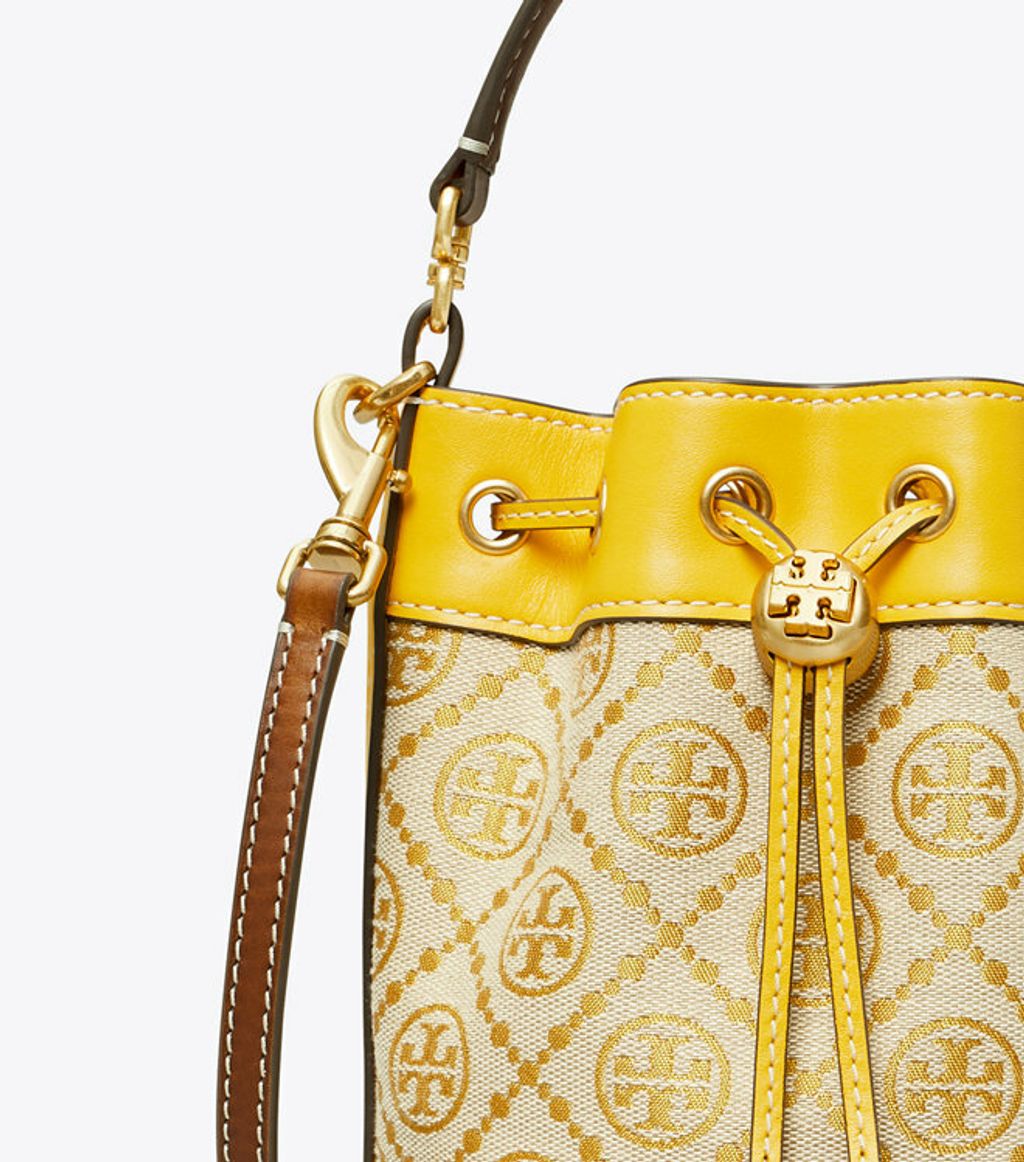 Tory Burch T Monogram Jacquard Mini Bucket Bag – Luxe Paradise