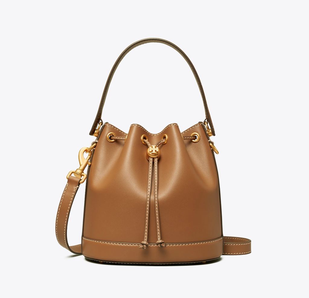 Tory Burch T Monogram Leather Bucket Bag – Luxe Paradise