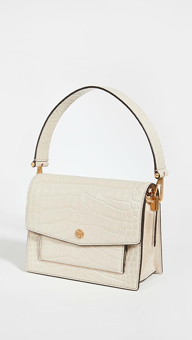 vintage check and leather crossbody bolsa