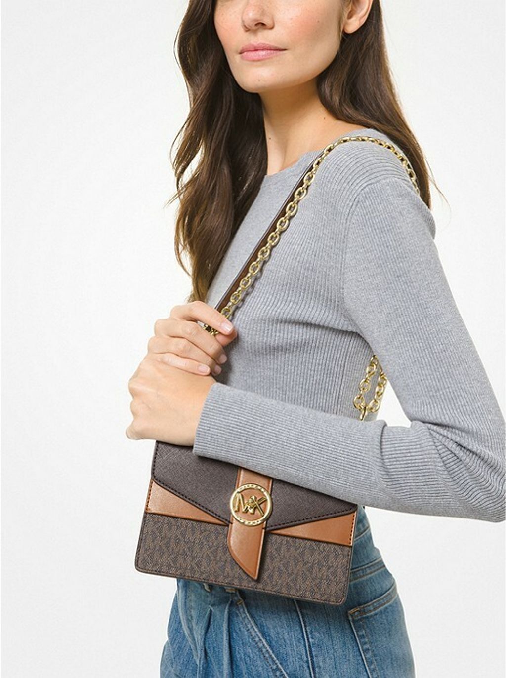 Original Original Michael Kors Greenwich Small Color-Block Logo