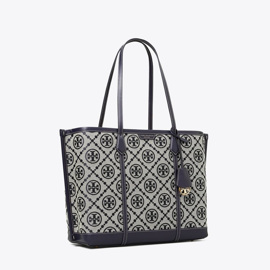 Tory Burch Small Perry Canvas Triple-Compartment Tote – Luxe Paradise