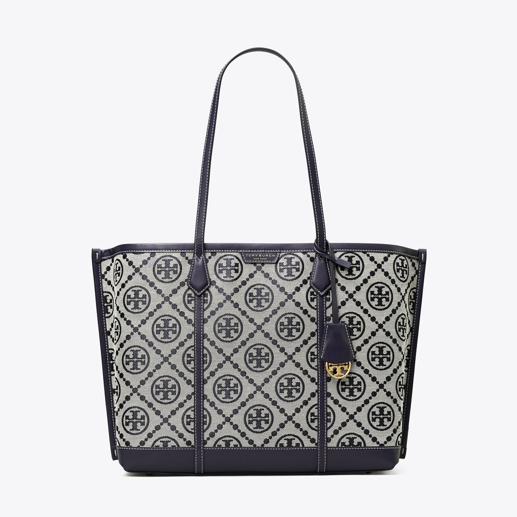 Tory Burch Perry T Monogram Triple-compartment Tote – Luxe Paradise