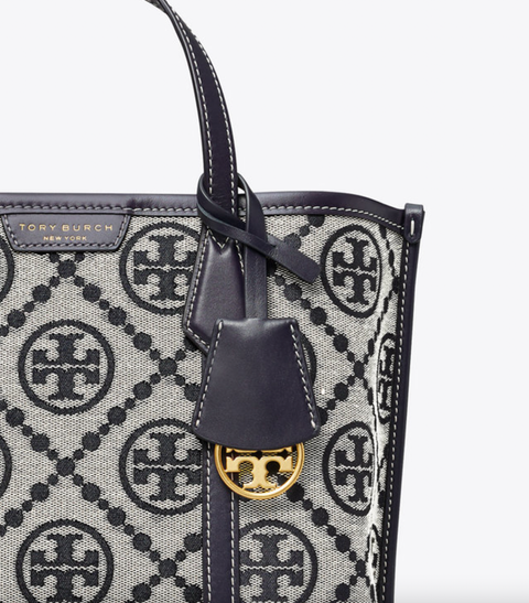 Tory Burch Perry T Monogram Small Triple Compartment Tote – Luxe Paradise