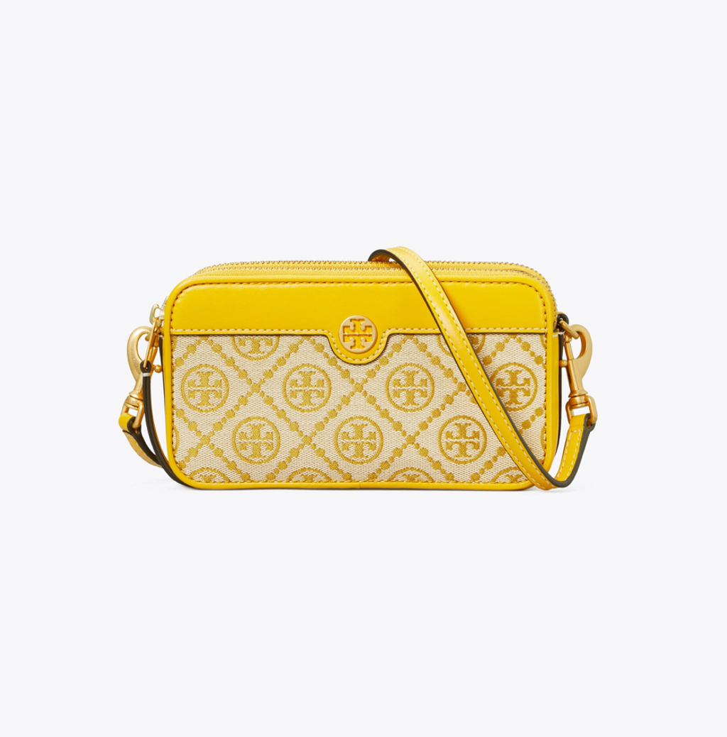 Tory Burch T Monogram Jacquard Double-zip Mini Bag – Luxe Paradise