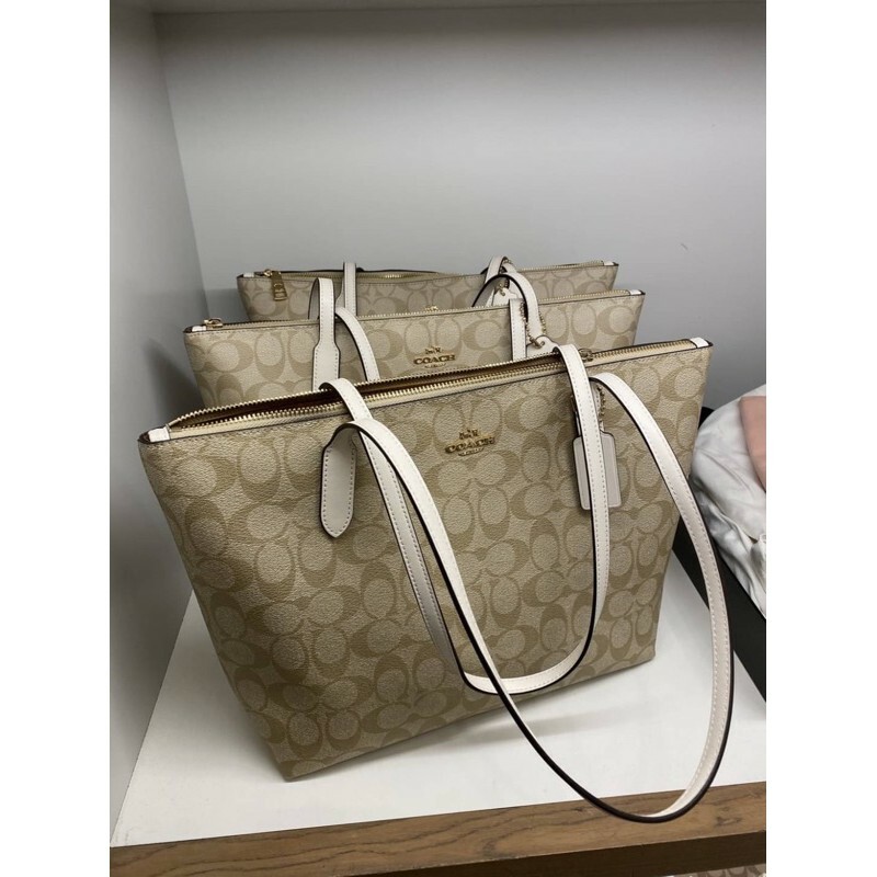 Coach Zip Top Tote In Signature Canvas 4455 www.np.gov.lk