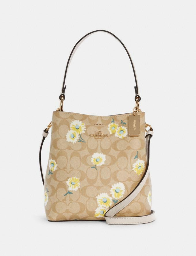 Coach Small Town Bucket Bag In Signature Canvas With Daisy Print C3411 Luxe Paradise