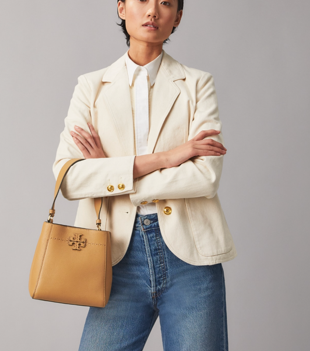 Tory Burch Mcgraw Small Bucket Bag – Luxe Paradise