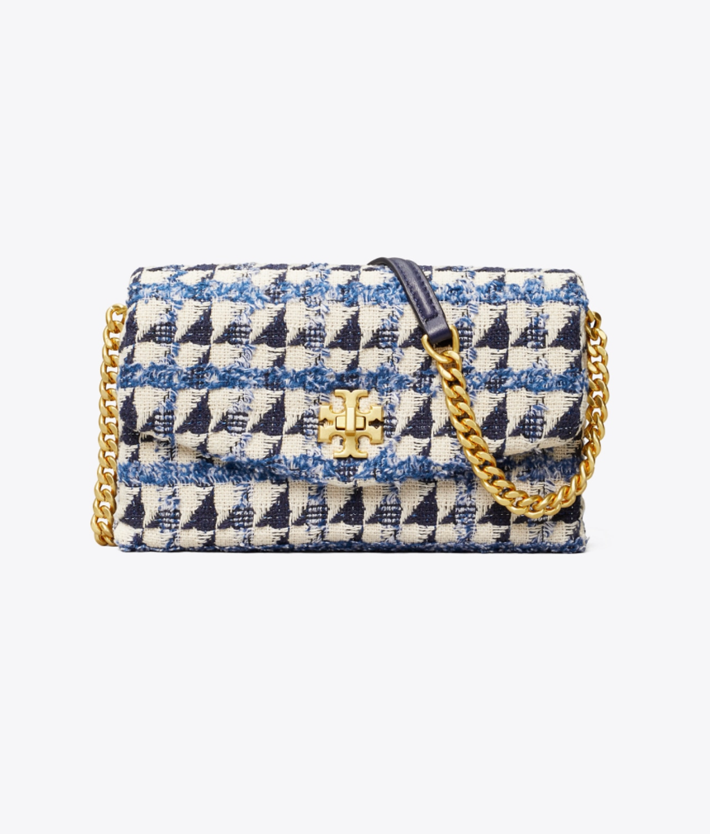 Tory Burch Kira Chevron Tweed Chain Wallet – Luxe Paradise