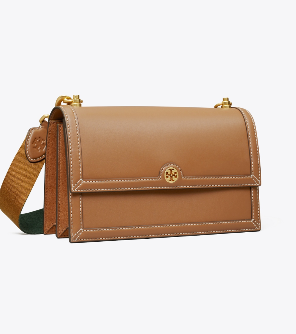 TORY BURCH T MONOGRAM LEATHER SHOULDER - LuxyFoxy Shopper