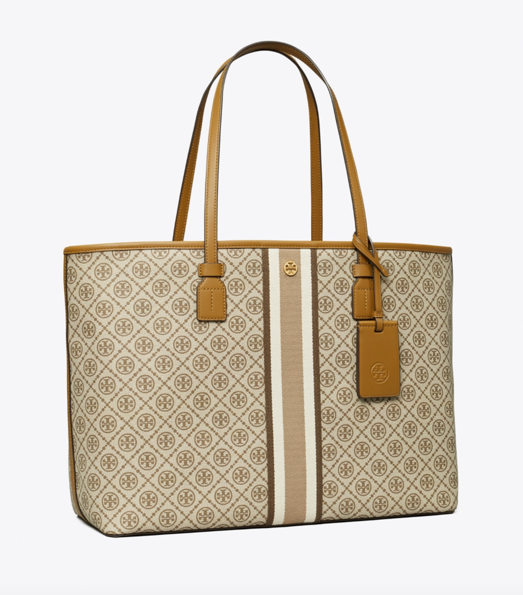 Tory Burch T Monogram Coated Canvas Tote Bag – Luxe Paradise