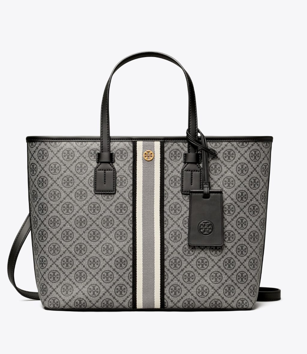 Tory Burch T Monogram Coated Canvas Small Tote Bag – Luxe Paradise Tory Burch T Monogram Coated Canvas Small Tote Bag – Luxe Paradise