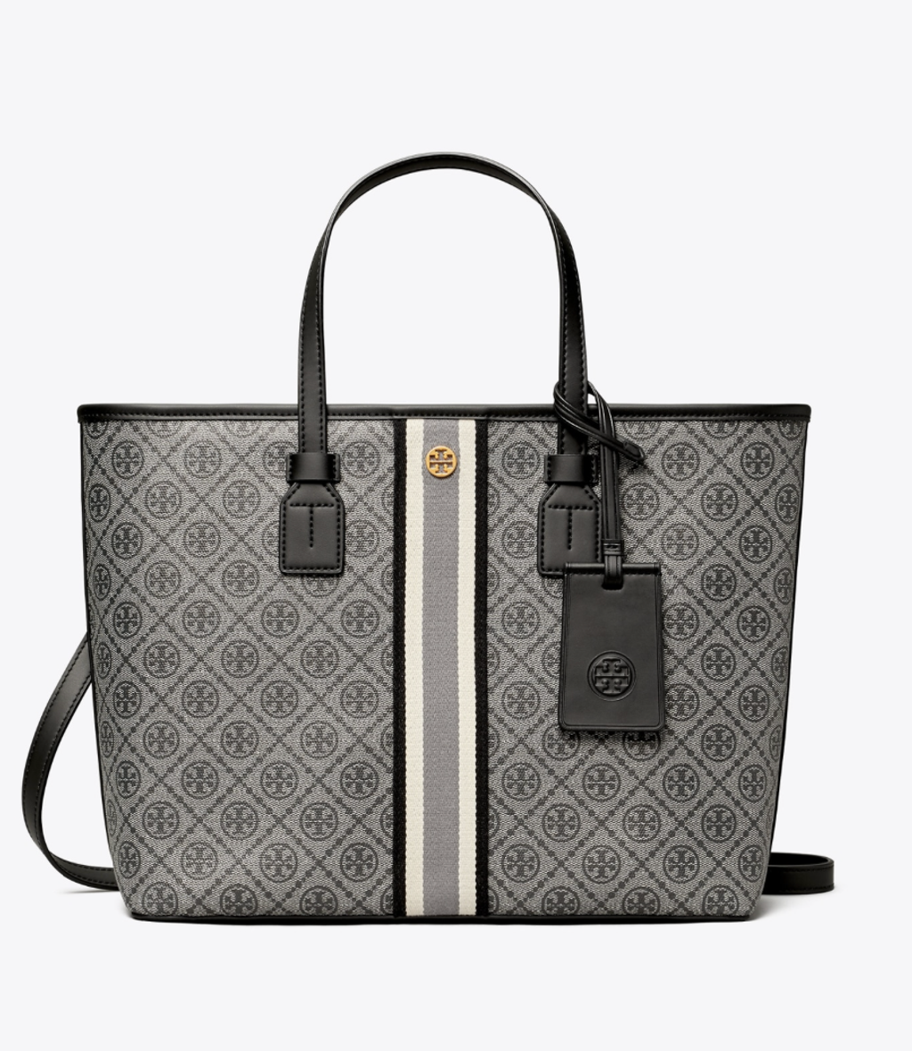 T Monogram Coated Canvas Tote