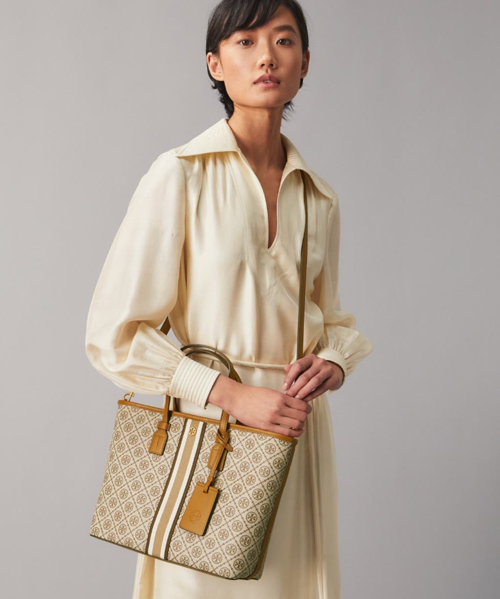 Tory Burch T Monogram Coated Canvas Tote – BB ASIA STORE