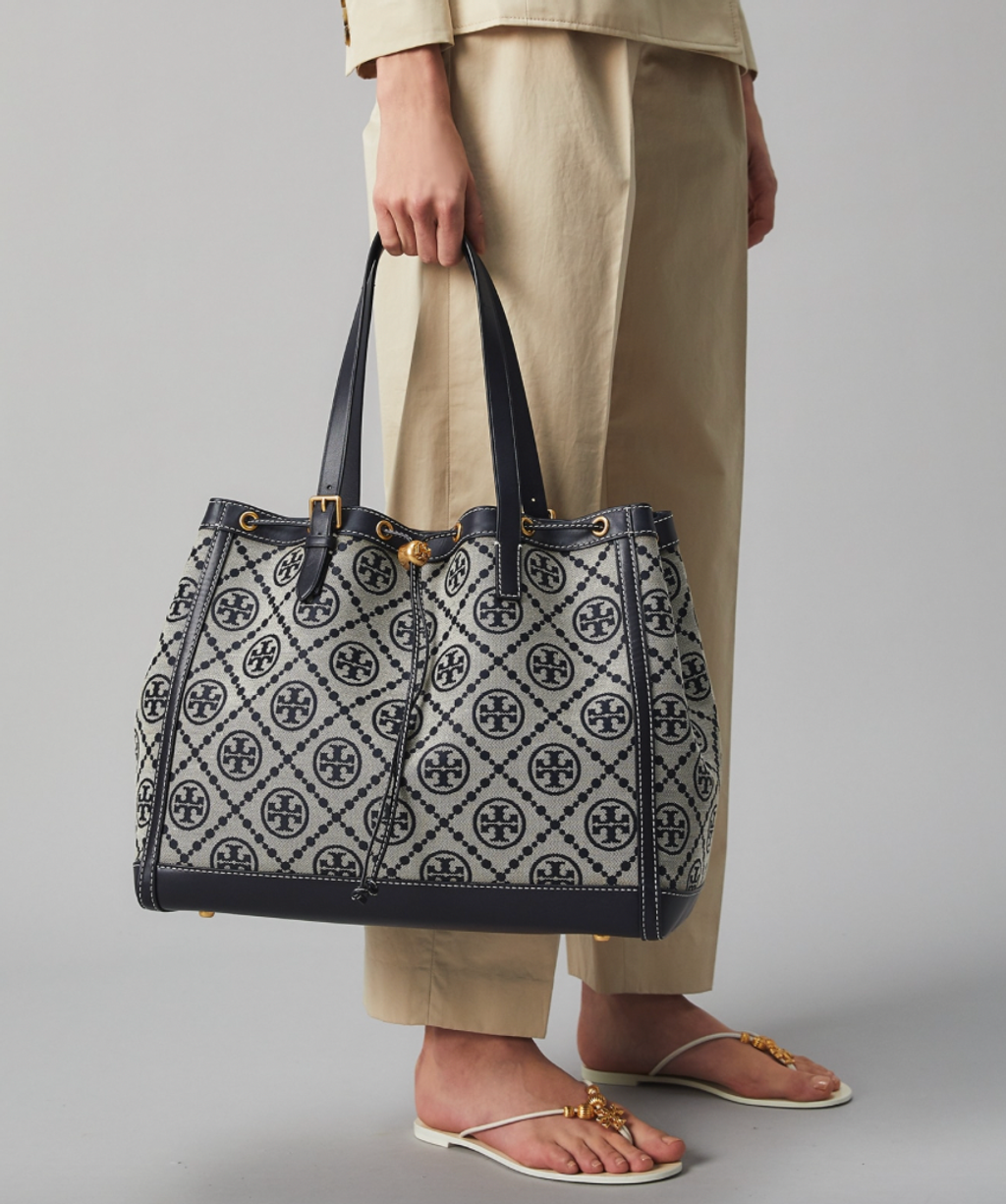 Tory Burch T Monogram Large Jacquard Tote