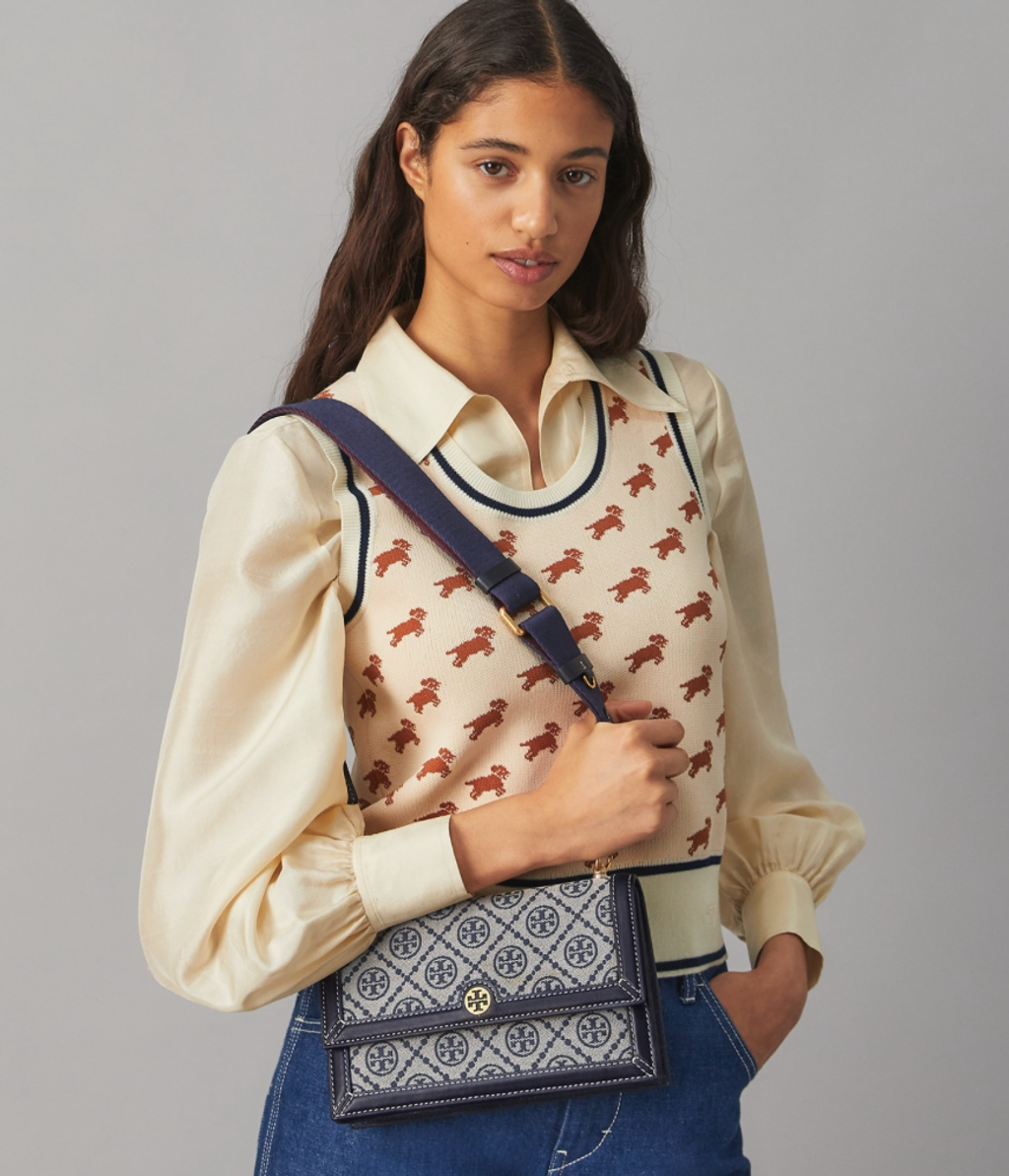 Tory Burch T Monogram Jacquard Mini Shoulder Bag – Luxe Paradise