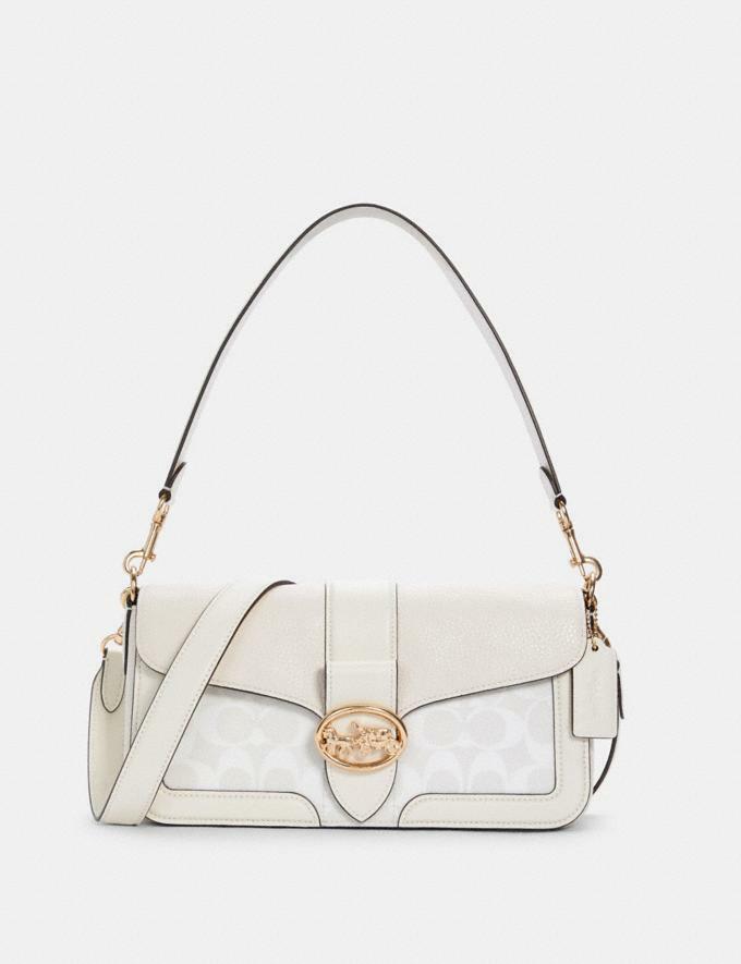 coach georgie shoulder bag white