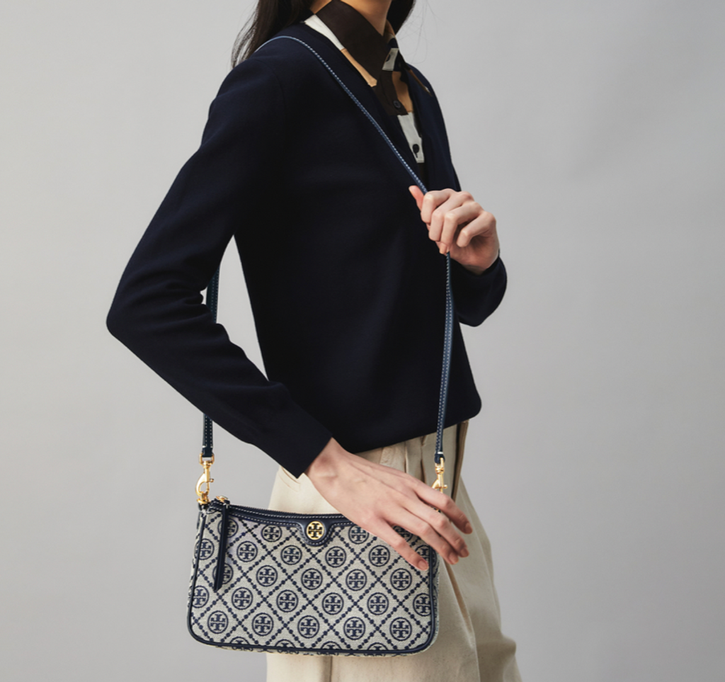 Tory Burch T Monogram Jacquard Shoulder Bag – Luxe Paradise