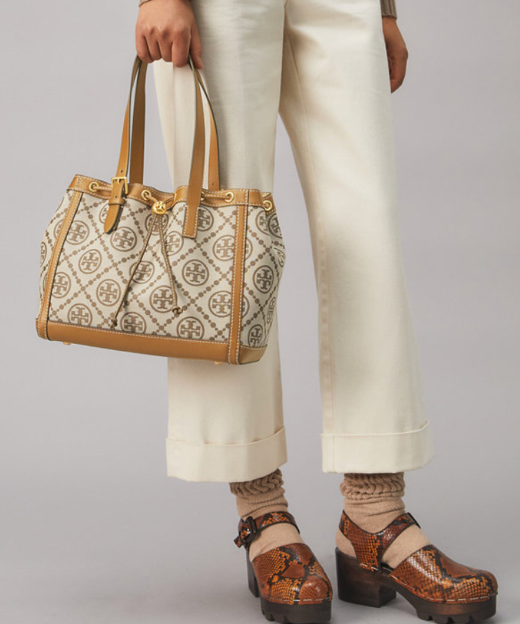 T Monogram Tote: Women's Designer Tote Bags