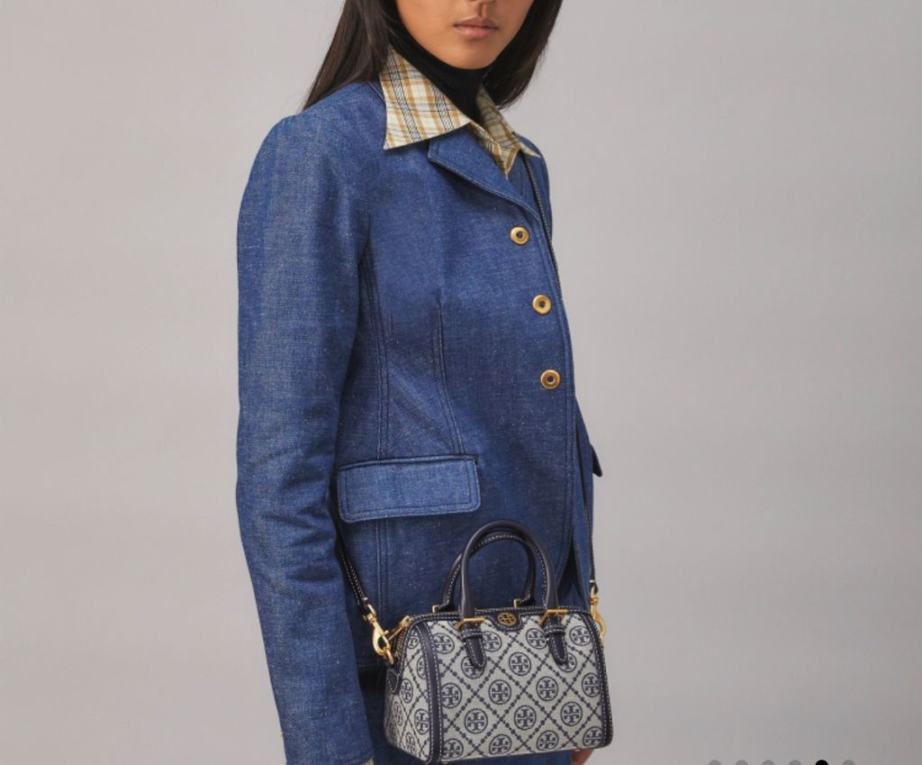 Tory Burch T Monogram Jacquard Mini Barrel Bag, Tory Navy, Unboxing