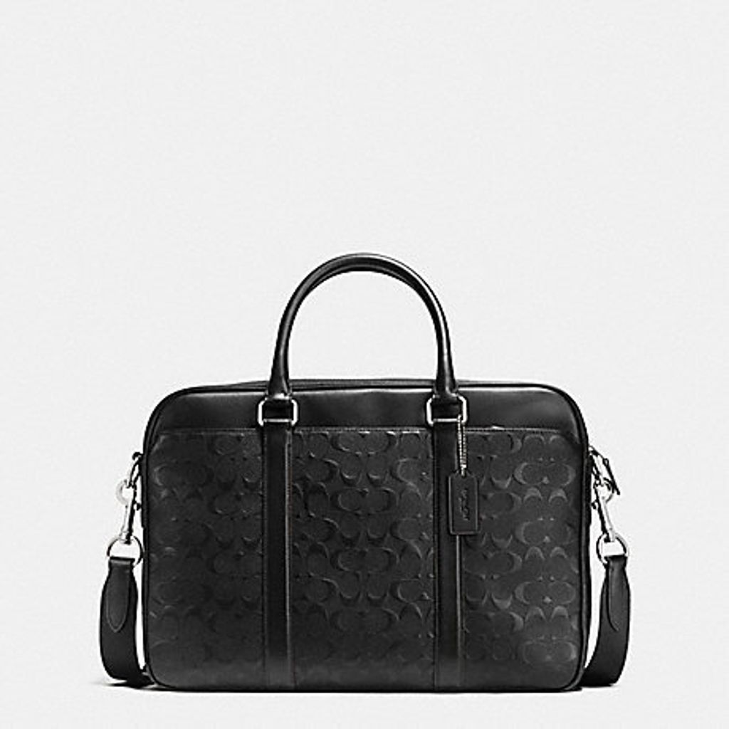 Coach Men's Perry Slim Brief In Signature Crossgrain Leather F72230