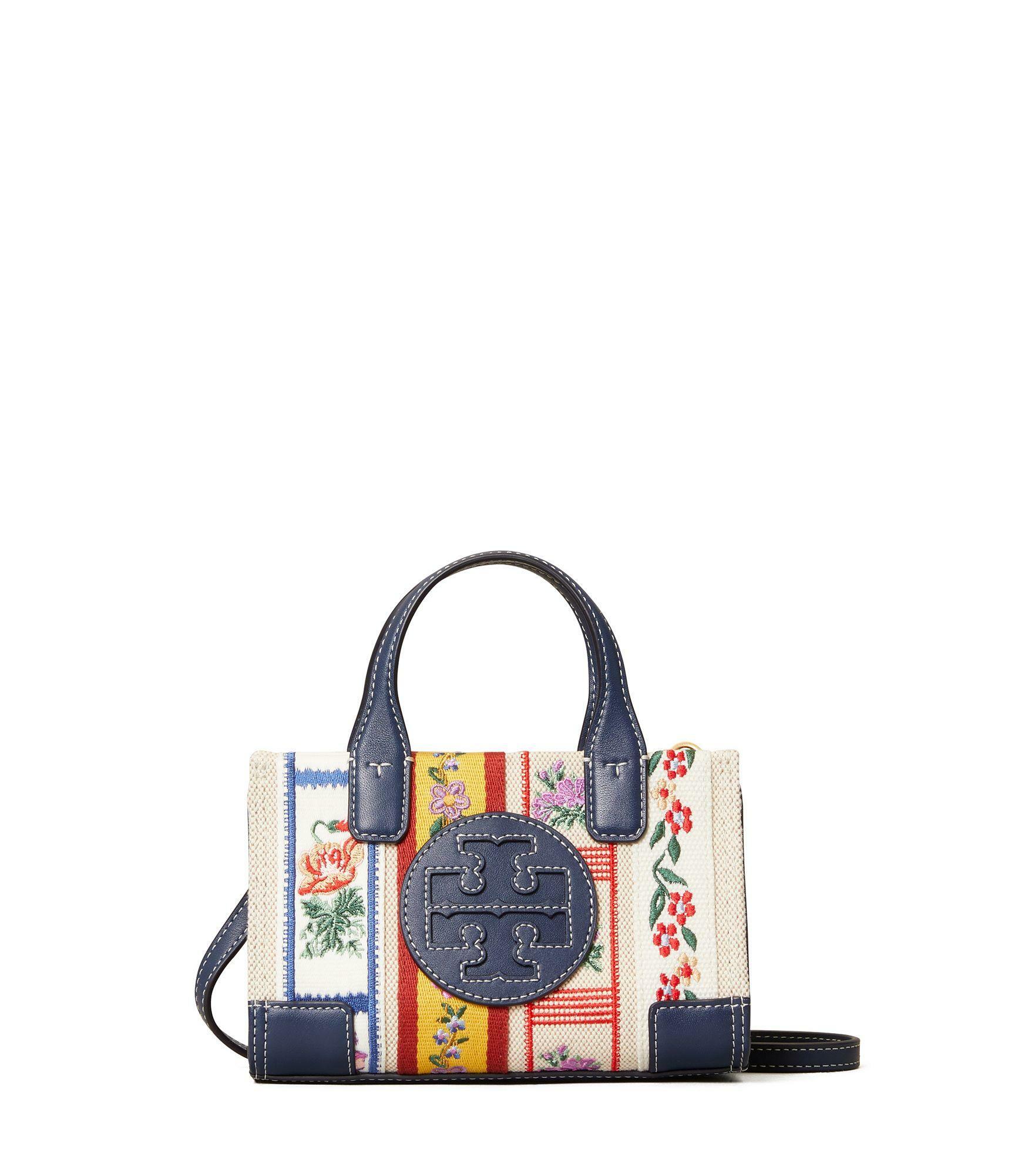 Tory Burch Ella Webbing Patchwork Micro 