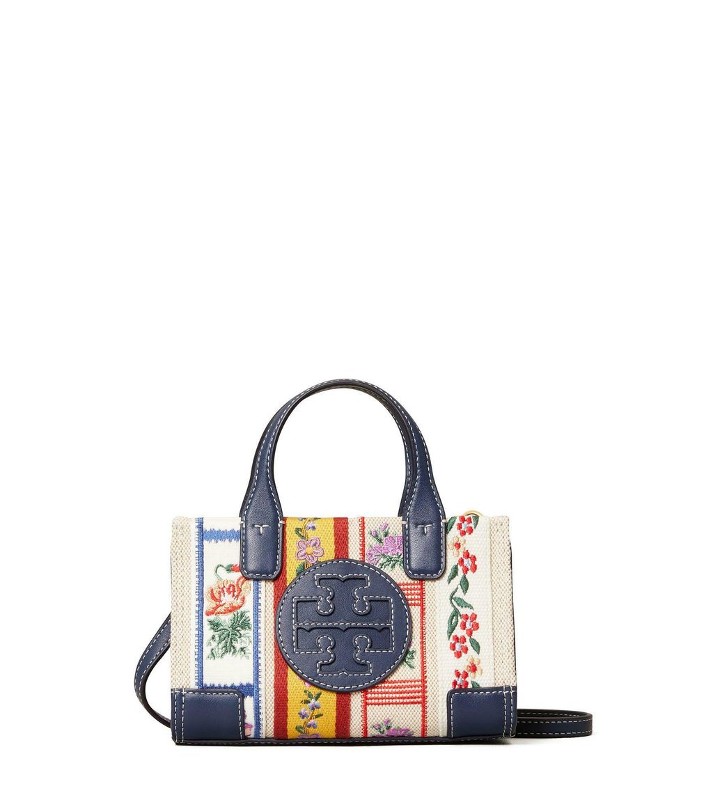 Tory Burch Ella Webbing Patchwork Micro Tote – Luxe Paradise