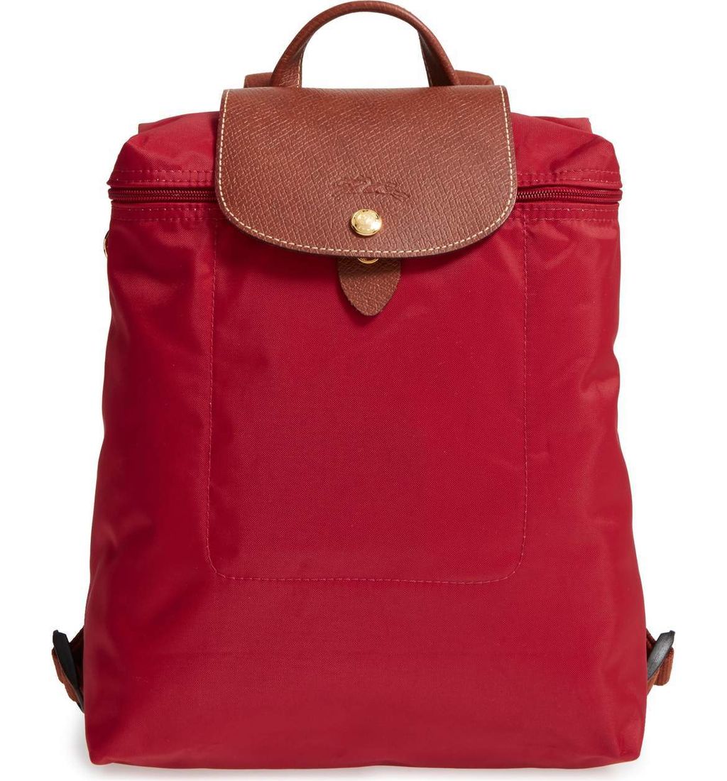 Longchamp le pliage backpack red best sale