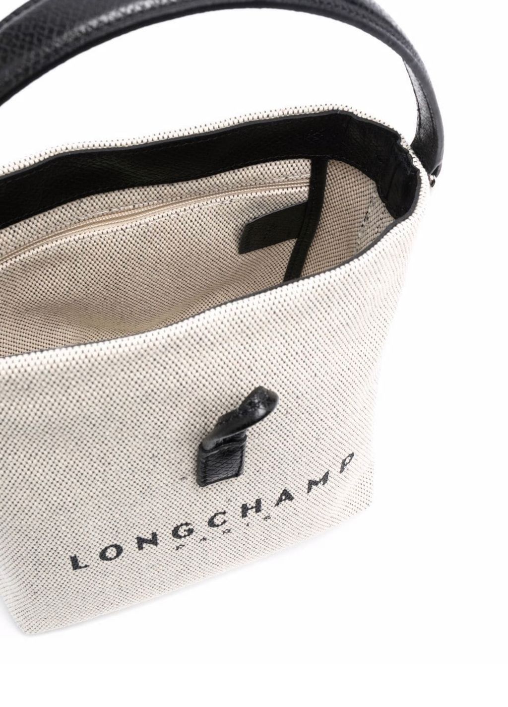 Longchamp Small Roseau Canvas Bucket Bag 