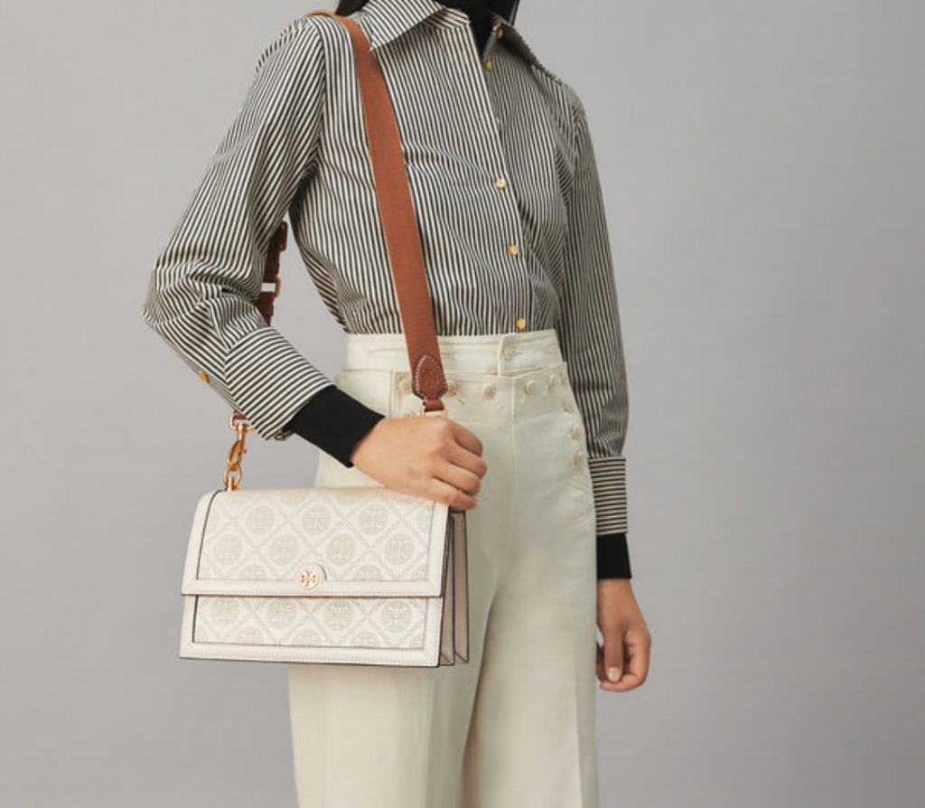 Tory Burch T Monogram Perforated Shoulder Bag – Luxe Paradise