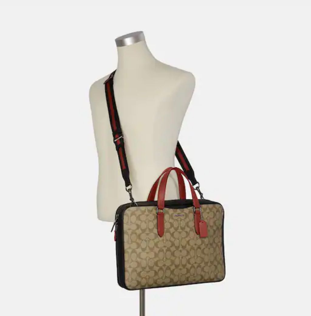 graham backpack in colorblock signature canvas
