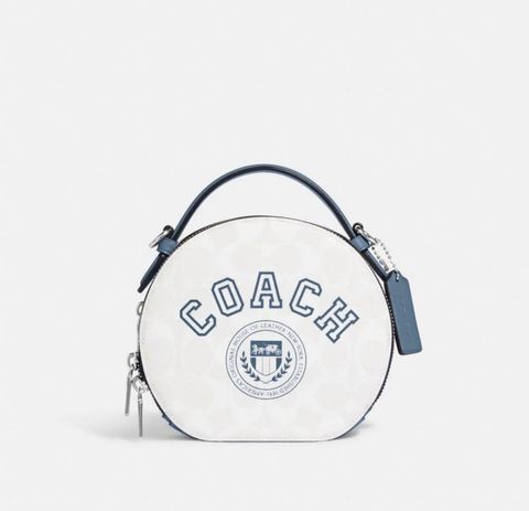 Coach Canteen Crossbody In Signature Canvas With Varsity Motif CB870