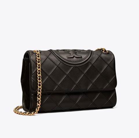 Tory Burch Kira Chevron Chain Crossbody Bag/ Wallet/ Squash /Rolled  Brass/$348