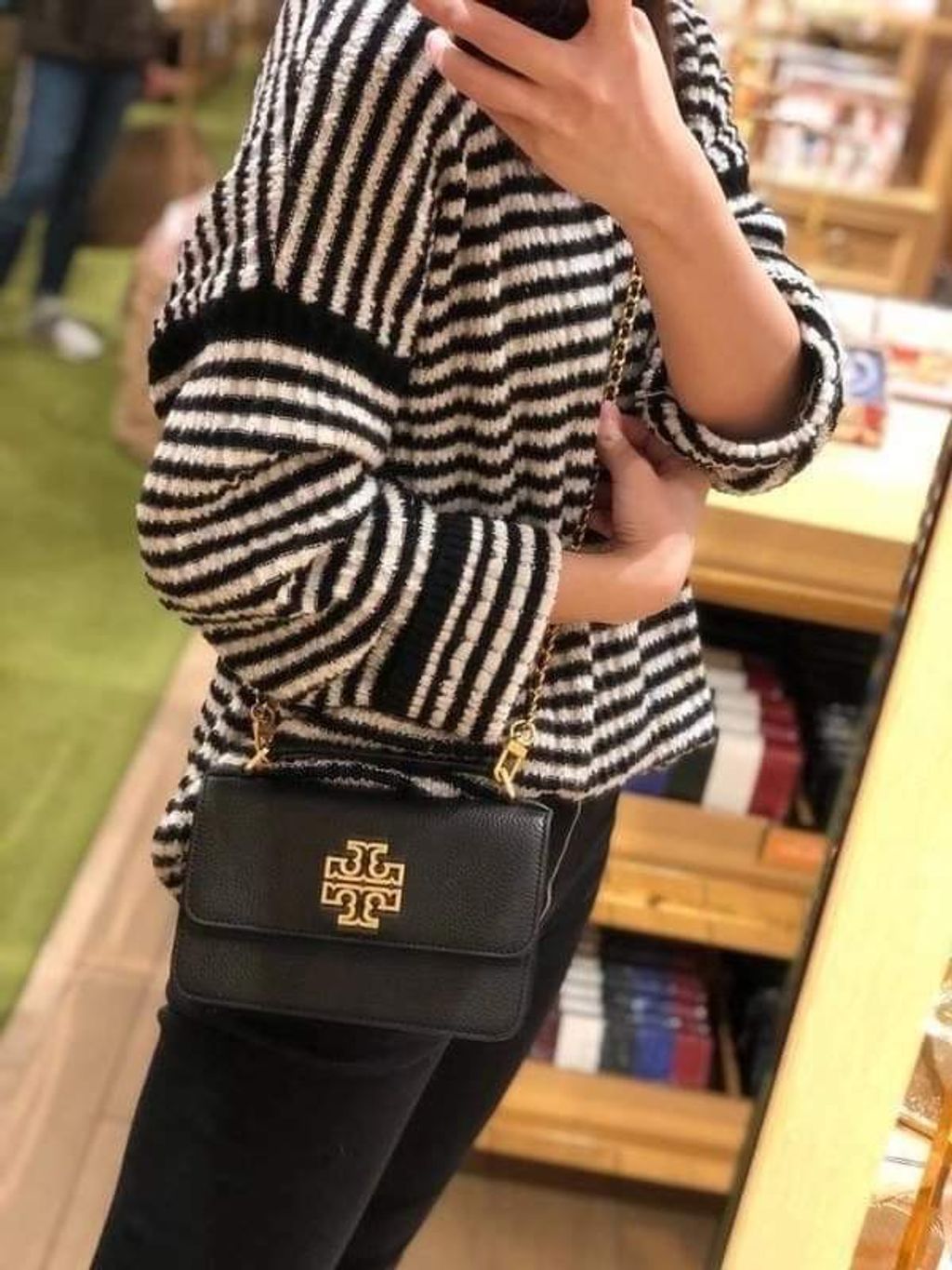 Tory Burch Britten Mini Top Handle Bag Black