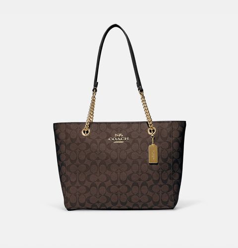 Coach Cammie Chain Tote In Signature Canvas C8148 – Luxe Paradise