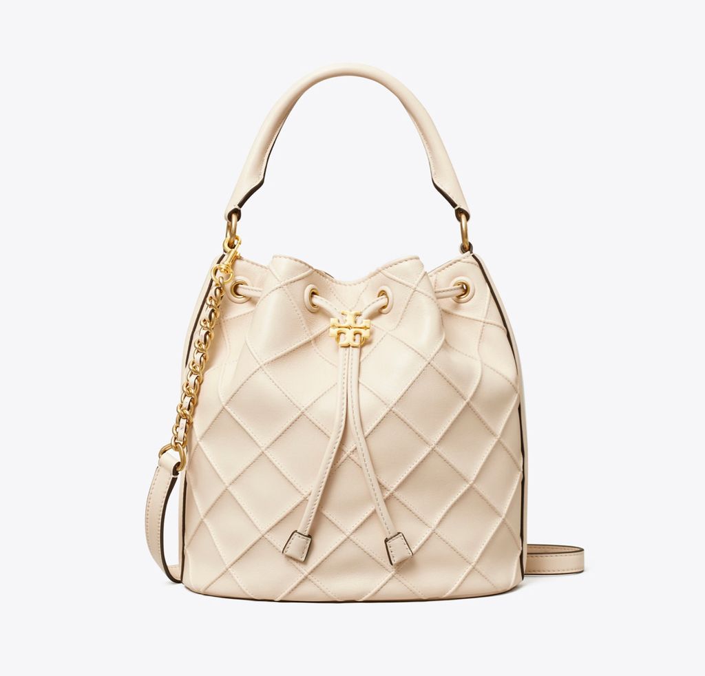 Tory Burch Fleming Soft Bucket Bag (Pebblestone) Handbags - ShopStyle