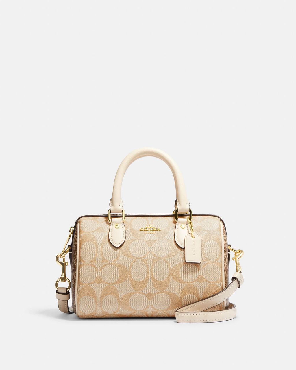 Coach Mini Rowan Satchel In Blocked Signature Canvas CH160